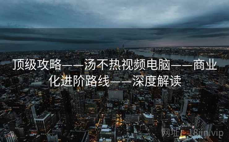 顶级攻略——汤不热视频电脑——商业化进阶路线——深度解读