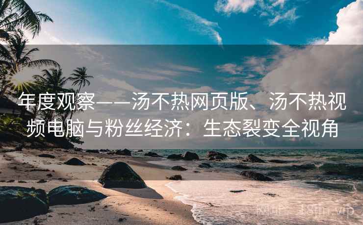 年度观察——汤不热网页版、汤不热视频电脑与粉丝经济：生态裂变全视角