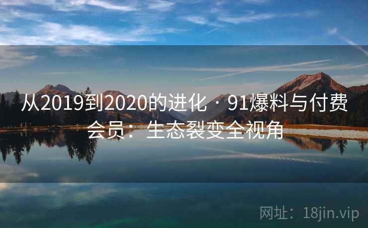 从2019到2020的进化 · 91爆料与付费会员：生态裂变全视角