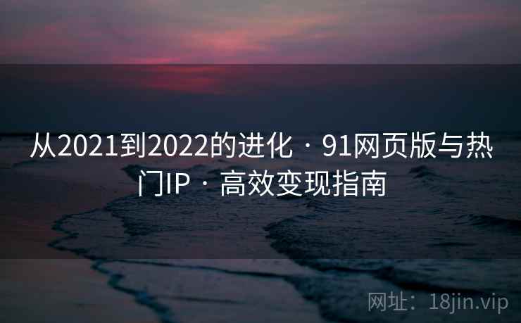 从2021到2022的进化 · 91网页版与热门IP · 高效变现指南